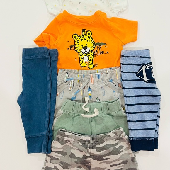 multiple brands Other - Lot of (7) Baby Boy’s One Piece/Top/Shorts 0-3 Months Multiple Brands